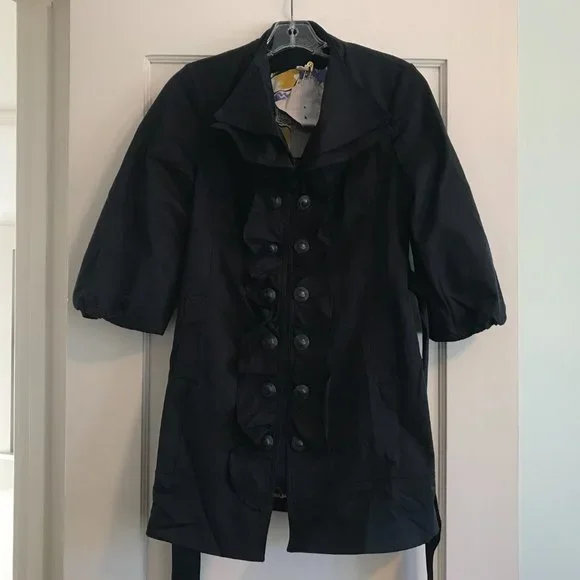 AnthropologieIdra Ruffled Trench Coat